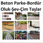 beton, Parke, Bordür, şevtaşı,çim taşı