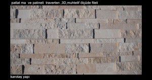 patine ve patlatma traverten,3D, fileli
