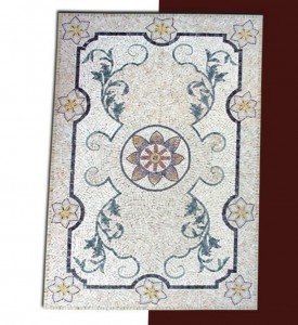 Fileli mermer mozaik halı 2184x122 cm