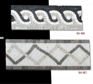 Fileli mermer mozaik bordür